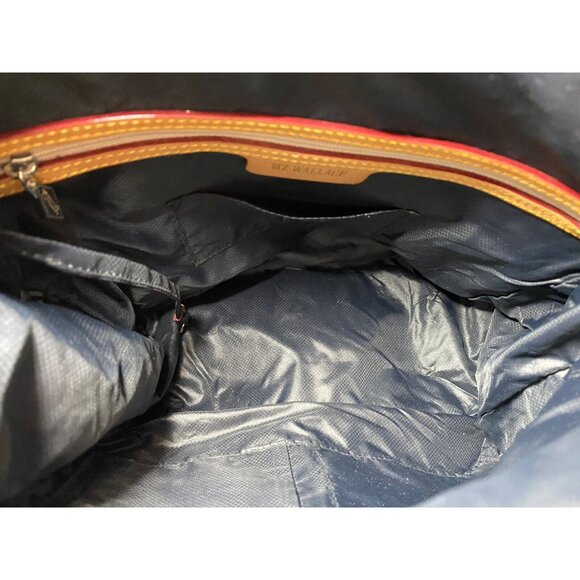 MZ WALLACE Bag DOWNTOWN Blue Burgundy Red Hobo Crossbody Purse - Picture 11 of 16